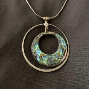 Vintage abalone shell necklace. Was my grandmothers in the 70s